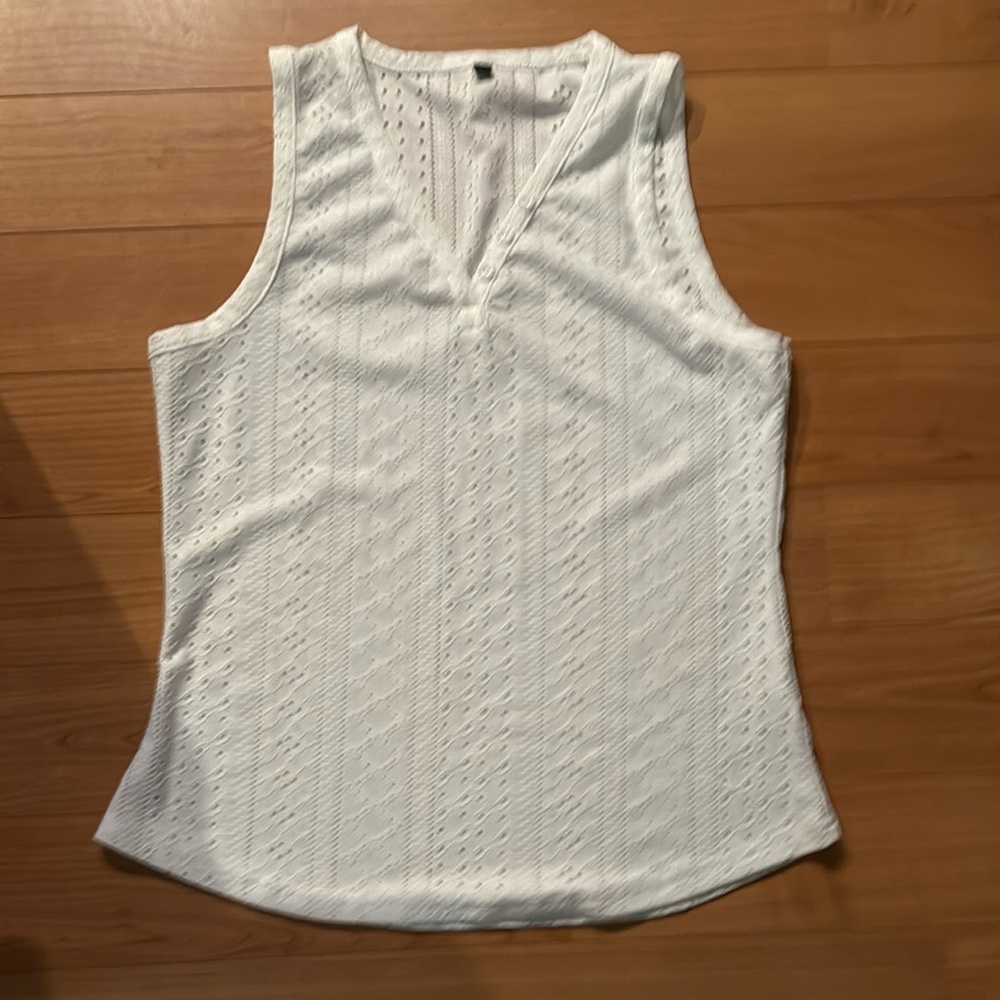 4/$20 White Sleeveless Women's Top